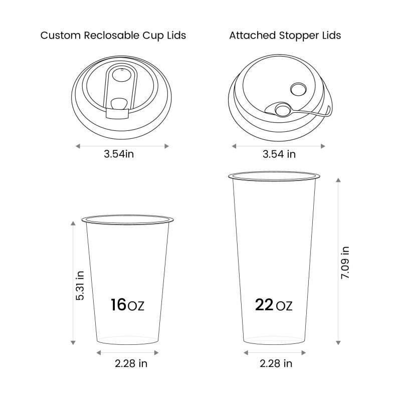 Custom In-Mold Label Plastic Cups